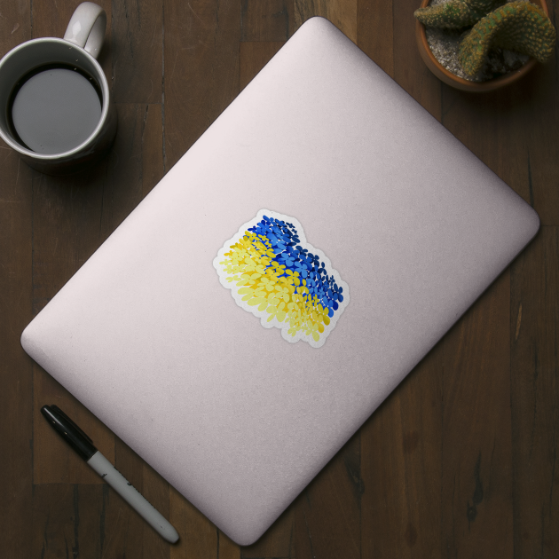 Floral flag of Ukraine by KateQR